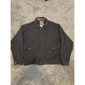 Browning Gray Hunting Bomber Heavy Jacket Zip Up Size Men’s Large